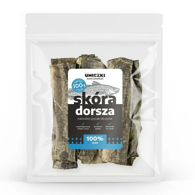 Snack pour chiens Uniszki Piel de bacalao Morue 100 g