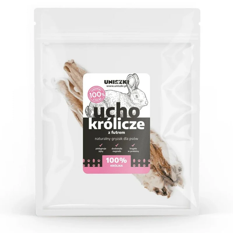Snack pour chiens Uniszki Oreja de conejo con pelo Lapin 2 x 60 g