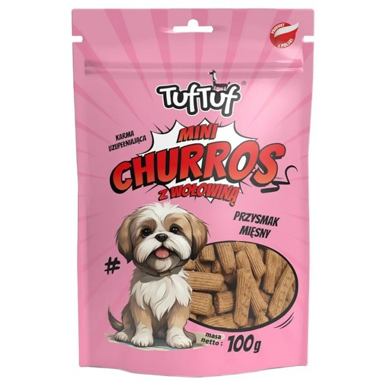 Snack pour chiens Tuftuf Viande de bœuf 100 g