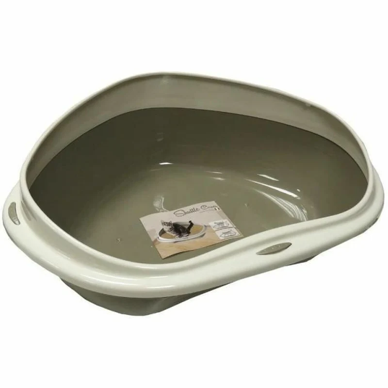 Bac à litière pour chats Aimé Beige Taupe Plastique