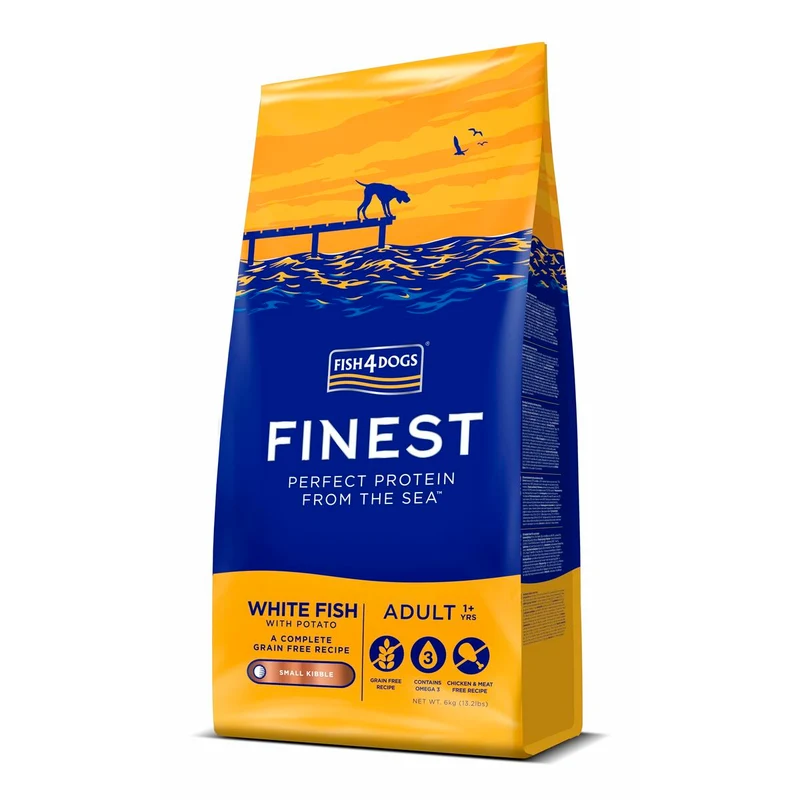 Nourriture FISH4DOGS Finest Ocean White fish S Poisson 6 Kg