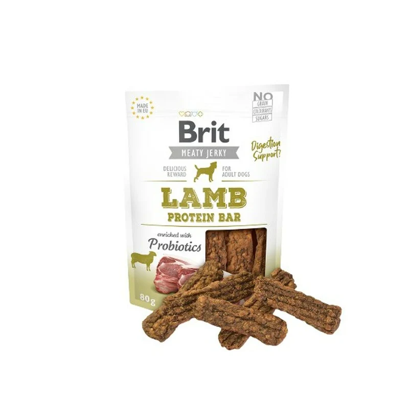 Nourriture Brit Jerky Lamb Protein Bar Poulet Agneau 80 g