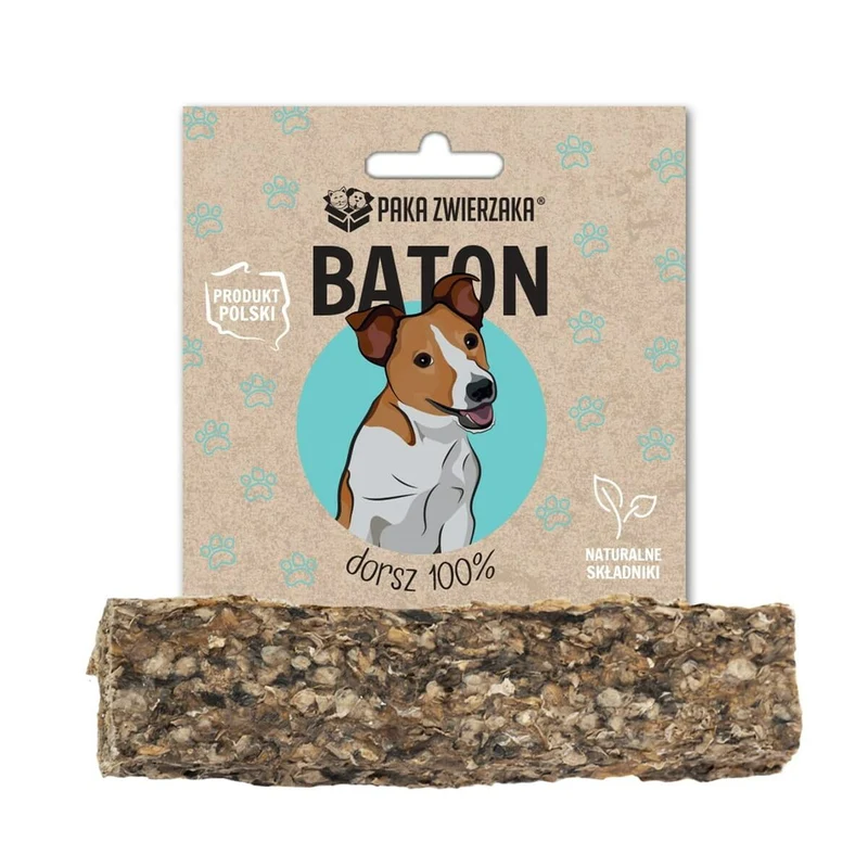 Snack pour chiens Paka Zwierzaka Cod Bar 12 cm Poisson 28 g