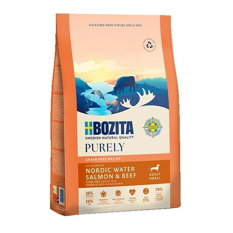 Nourriture Bozita Purely Adult Small Salmon and beef Saumon 2,5 kg