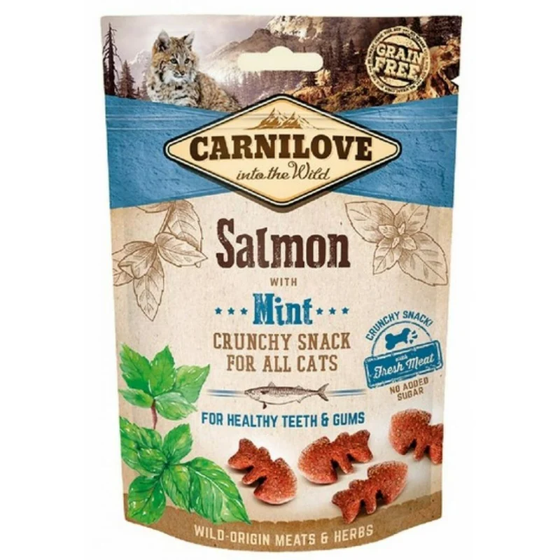Collation pour Chat Carnilove 50 g Confiseries Menthe Saumon Poisson