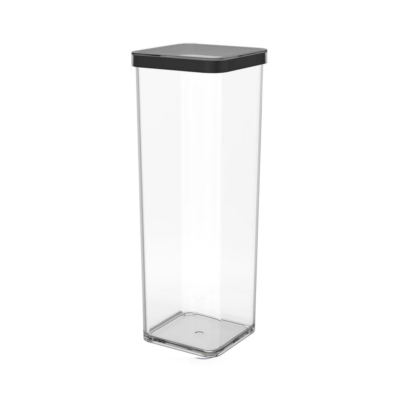 Seau de conteneur Rotho Noir Transparent Silicone Plastique