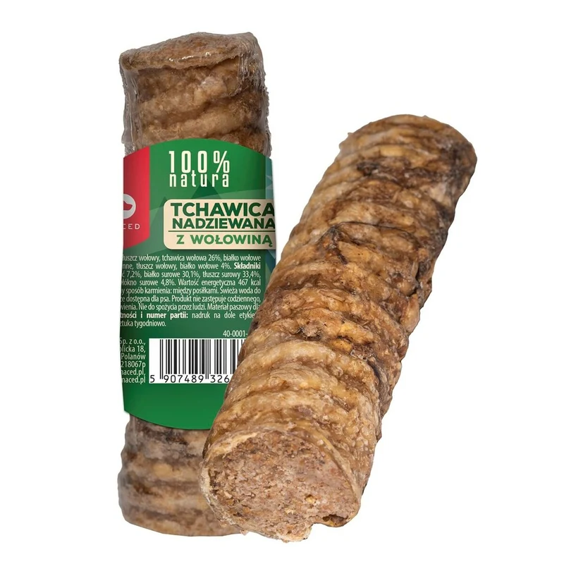Jouet pour chien Maced Trachea stuffed with beef Viande de bœuf 120 g