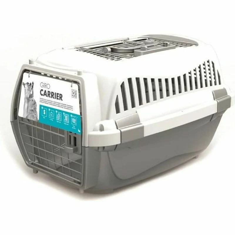 Cage de Transport MPETS GIRO M Blanc Gris Chien