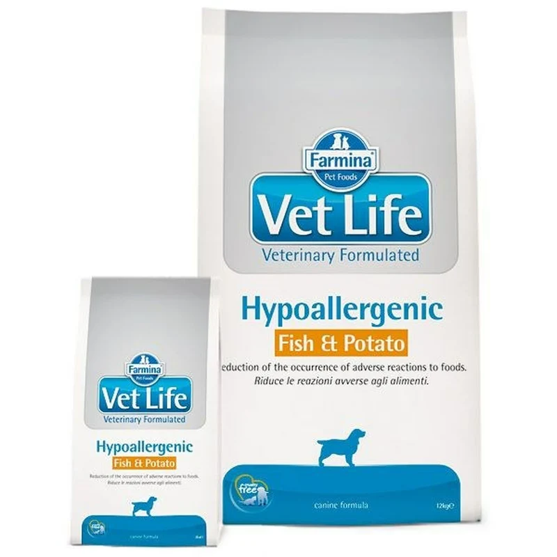 Nourriture Farmina Vet Life Hypoallergenic Fish & Potato Adulte Poisson 12 kg