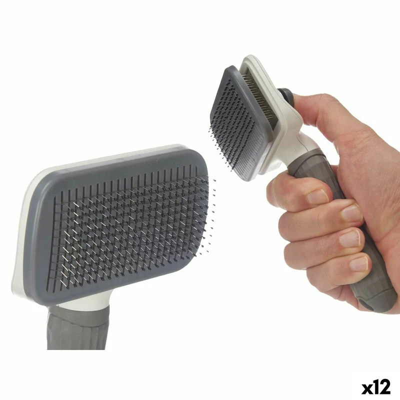 Brosse pour Chiens Mascow 334 Anthracite 10,5 x 19 x 6 cm (12 Unités)