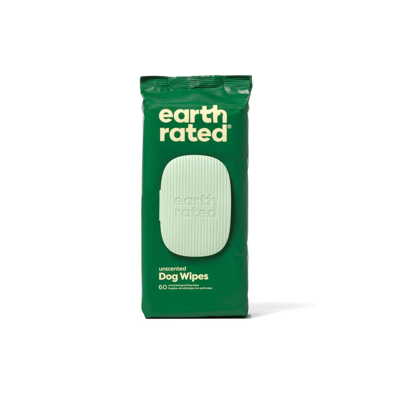 Lingettes humides pour animaux domestiques Earth Rated Sans parfum (60 Pièces)