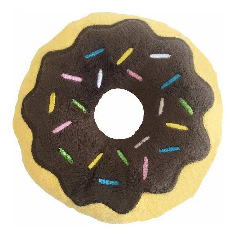 Jouet pour chien en peluche Gloria 3 x 5 x 14 cm Chocolat Donut Marron