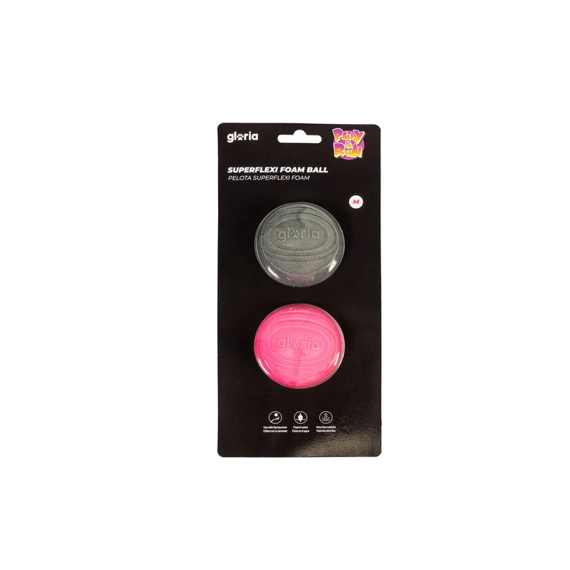 Boule pour animaux de compagnie Gloria PLAY AND RUN Gris Mousse TPR M 6,35 cm 2 Unités