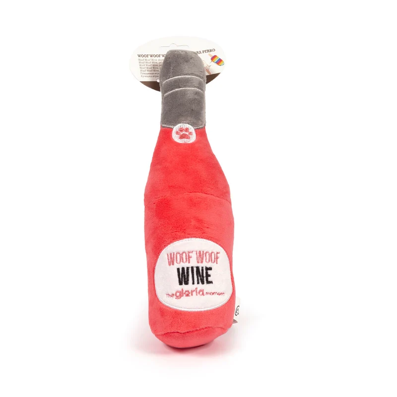 Jouet pour chien en peluche Gloria Woof Woof Wine Rose Polyester polypropylène