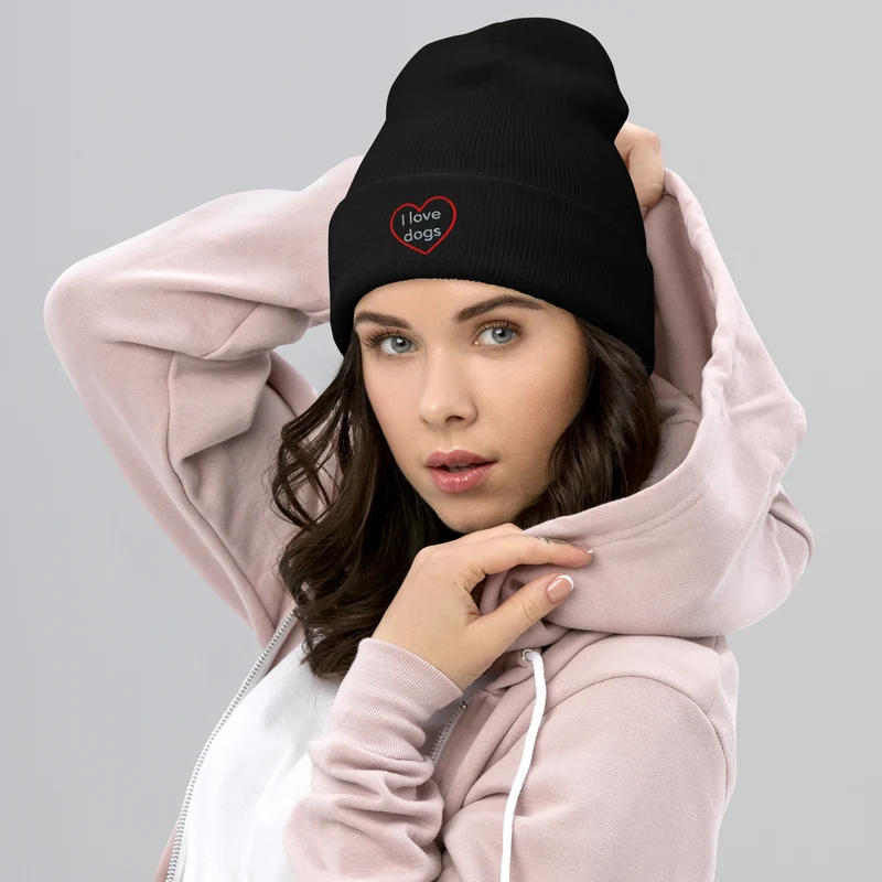 Bonnet à Revers "Love dogs"