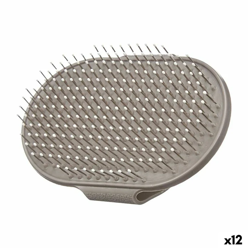 Brosse pour Chiens Mascow 335 Gris 13 x 3,5 x 10 cm (12 Unités)
