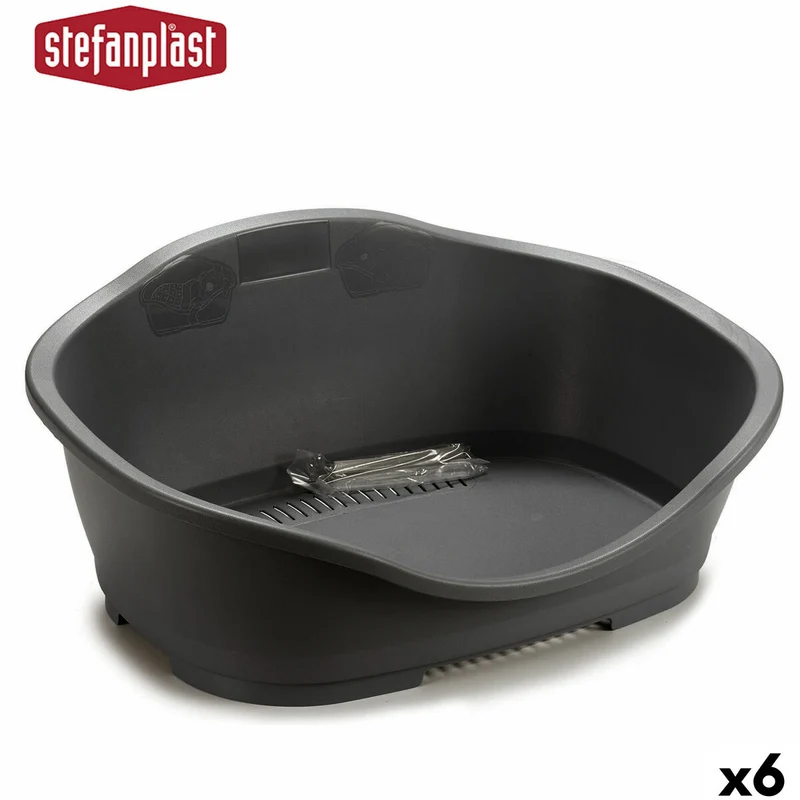 Lit pour animal domestique Stefanplast 97621 Gris Plastique 68 x 27,5 x 49 cm 6 Unités