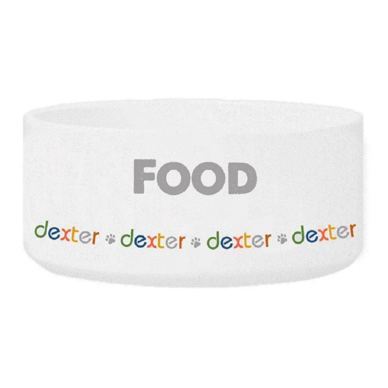 Boy Personalized Pet Food Bowl