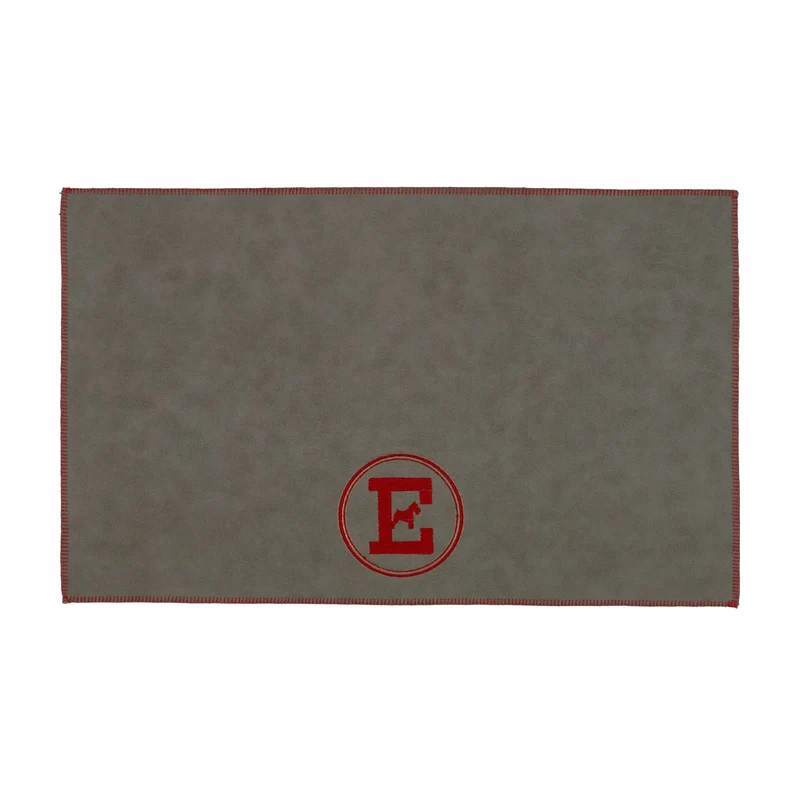 Tapis de Gamelle Gris et Rouge