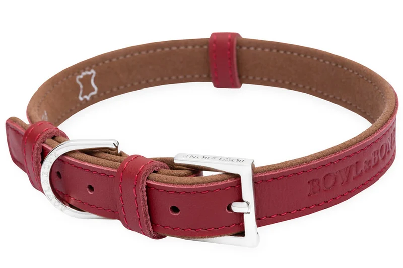 Sellerie Teckel Collier Cuir Monaco (Bordeaux)