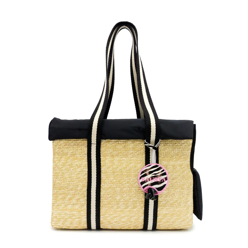 Sac de Voyage Teckel Raffia Rose
