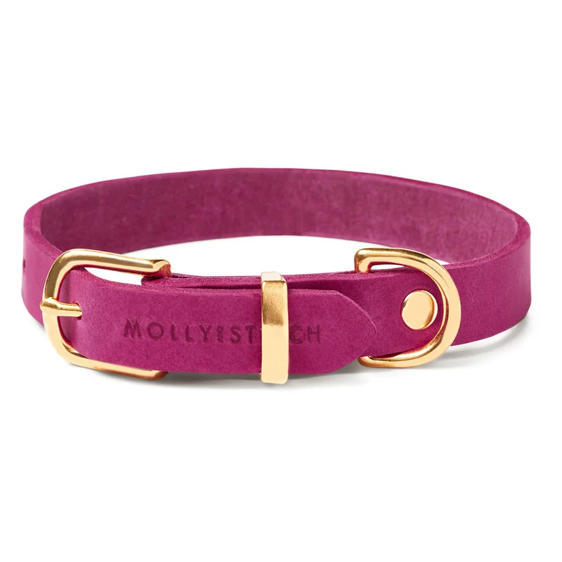 Sellerie Teckel Collier Cuir Butter Flamingo