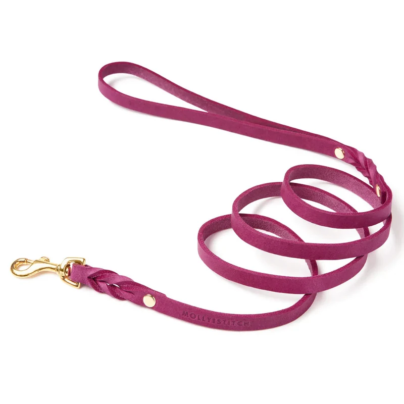 Sellerie Teckel Laisse Cuir Butter Flamingo