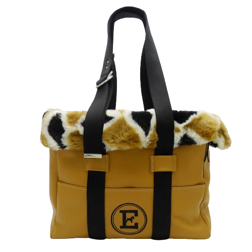Sac de Voyage Teckel Cuir et Fourrure