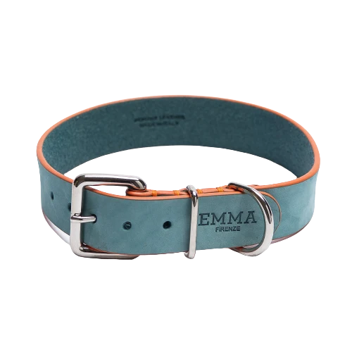Sellerie Teckel Collier Nubuck (bleu ciel)